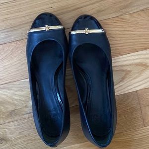 Tory Burch black wedges